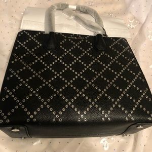 NWT Michael kors LARGE Black Studded  Mercer Bag